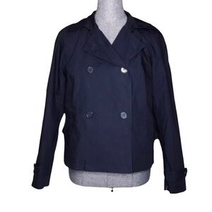 NWT New York & Company blue ruffle casual jacket Small women S